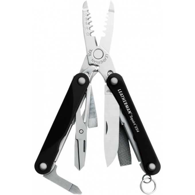 Мультитул LEATHERMAN SQUIRT ES4 BLACK в подарочной упаковке 831243